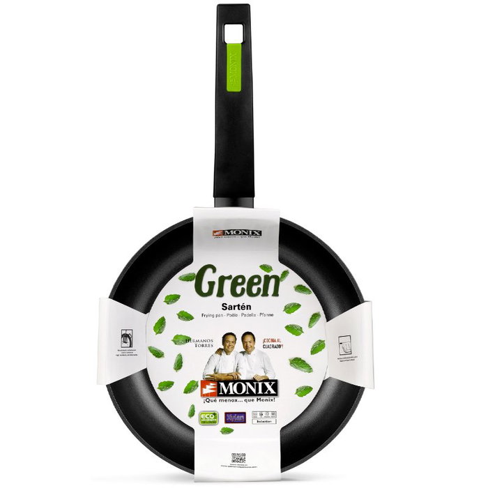 Monix Sartén Green M481228 de 28 cm, Aluminio Forjado, Apta para Inducción